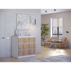 Комод с ящиками Polini kids Simple 1980, 804×505×797 мм, цвет белый/дуб крафт золотой - Фото 2