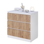 Комод с ящиками Polini kids Simple 1980, 804×505×797 мм, цвет белый/дуб крафт золотой - Фото 3