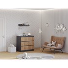 Комод с ящиками Polini kids Simple 1980, 804×505×797 мм, цвет графит/дуб крафт золотой - Фото 1