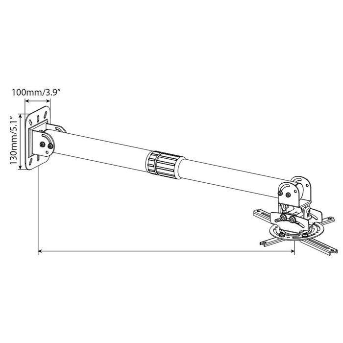 Кронштейн для проектора Cactus CS-VM-PR16L-BK черный макс.13.6кг потолочный поворот и накло   107627 - фото 51648113