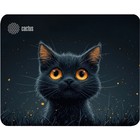 Коврик для мыши Cactus Black Cat 250x200x3мм (CS-MP-D09S) - фото 51648126