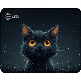 Коврик для мыши Cactus Black Cat 250x200x3мм (CS-MP-D09S)