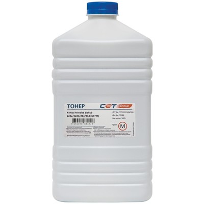 Тонер Cet NF7M TN-711M/514M CET111114M500, пурпурный, бутылка 500 г, для принтера KONICA MINOLTA