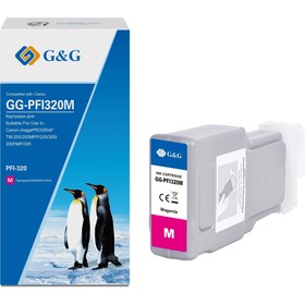 Картридж струйный G&G GG-PFI320M PFI-320M пурпурный (300мл) для Canon imagePrograf TM-200/2   107630