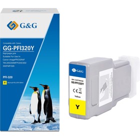 Картридж струйный G&G GG-PFI320Y PFI-320Y желтый (300мл) для Canon imagePrograf TM-200/200M   107630