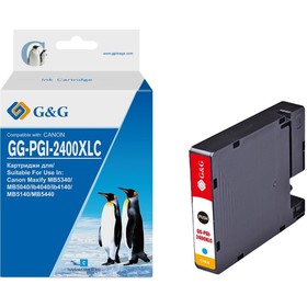 Картридж струйный G&G GG-PGI-2400XLC PGI-2400XL C голубой (20.4мл) для Canon Maxify iB4040/   107630