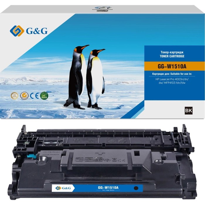 Картридж лазерный G&G GG-W1510A, чёрный, 3050 стр, для HP LJ Pro 4003n/dn/dw/MFP4103