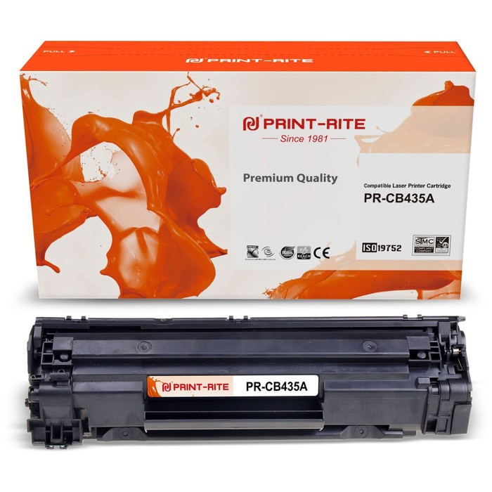 Картридж лазерный Print-Rite TFH919BPU1J1 PR-CB435A CB435A черный (1500стр.) для HP LJ P100   107632 - фото 51648688