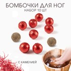 Бомбочка для ног, травяной сбор для запарки "Камелия", набор 10 шт - фото 322089319