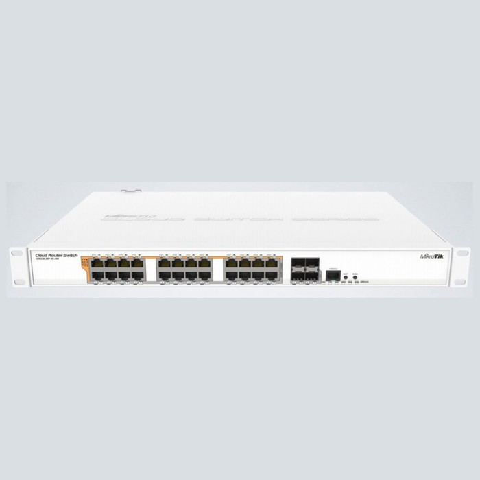 Коммутатор MikroTik CRS328-24P-4S+RM (L3) 24x1Гбит/с 4SFP+ 24PoE+ 450W управляемый - Фото 1