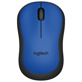 Мышь Logitech Silent M220 синий/черный оптическая (1000dpi) silent беспроводная USB для ноу   107487