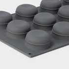 Форма для выпечки и муссовых десертов KONFINETTA «Паутина», силикон, 29.5×17.5×2.5 см, 12 ячеек (4.2×2.5 см), серая - Фото 3