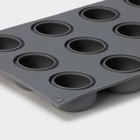 Форма для выпечки и муссовых десертов KONFINETTA «Фолд», силикон, 28.8×17.1×2.6 см, 12 ячеек (4.7×2.5 см), серая - Фото 5