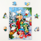 Пазлы фигурные на новый год «Змея. Зимние игры», 44 детали - Фото 5