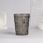 Подставка для хранения косметики «Хрусталь», d=8.5×11 см, прозрачная, чёрная - Фото 4