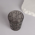 Подставка для хранения косметики «Хрусталь», d=8.5×11 см, прозрачная, чёрная - Фото 5