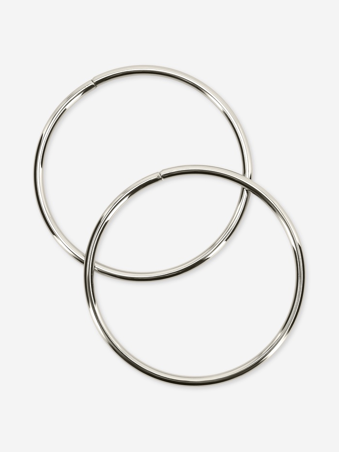 Ручки для сумки «Круг», металлические, d=10 см, 2 шт., цвет серебряный - Фото 1