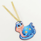 Ёлочная игрушка - подвеска деревянная «Праздничная змея» - Фото 3