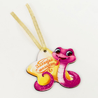 Ёлочная игрушка - подвеска деревянная «Сияющая змея» - Фото 3