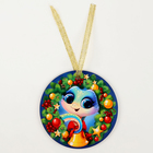 Ёлочная игрушка - подвеска деревянная «Змея» - Фото 2