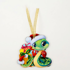 Подвеска на ёлку деревянная «Змея» - Фото 2