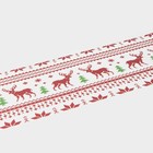 Дорожка на стол Доляна «Новый год», 180×30 см, белая - Фото 3