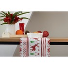 Дорожка на стол Доляна «Новый год», 180×30 см, белая - Фото 8