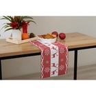 Дорожка на стол Доляна «Новый год», 180×30 см, красная - Фото 2