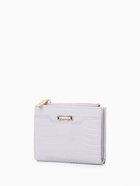 Кошелёк женский на кнопке, 12.5×2×9 см, однотонный, комбинированный, светло-сиреневый - Фото 8