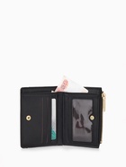 Кошелёк женский на кнопке, 12.5×2×9 см, однотонный, комбинированный, чёрный 10652574 - фото 16739593