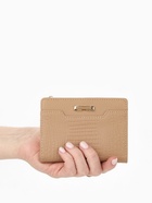 Кошелёк женский на кнопке, 12.5×2×9 см, однотонный, комбинированный, бежевый - Фото 2