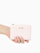 Кошелёк женский на кнопке, 12.5×2×9 см, однотонный, комбинированный, светло-розовый - Фото 2