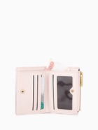 Кошелёк женский на кнопке, 12.5×2×9 см, однотонный, комбинированный, светло-розовый - Фото 4