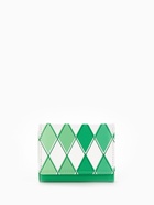 Кошелёк женский на кнопке, 10.5×2.5×8.5 см, с принтом, зелёный/белый - Фото 6