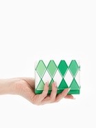 Кошелёк женский на кнопке, 10.5×2.5×8.5 см, с принтом, зелёный/белый - Фото 2