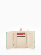 Кошелёк женский на кнопке, 10.5×2.5×8.5 см, с принтом, зелёный/белый - Фото 3