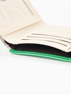 Кошелёк женский на кнопке, 10.5×2.5×8.5 см, с принтом, зелёный/белый - Фото 4