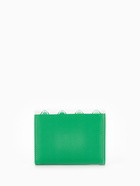Кошелёк женский на кнопке, 10.5×2.5×8.5 см, с принтом, зелёный/белый - Фото 7