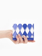 Кошелёк женский на кнопке, 10.5×2.5×8.5 см, с принтом, синий/белый - Фото 2