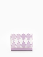 Кошелёк женский на кнопке, 10.5×2.5×8.5 см, с принтом, сиреневый/белый - Фото 6