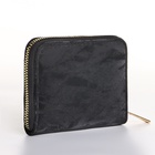 Кошелёк женский на молнии 11×2.5×9 см, однотонный, чёрный - Фото 5