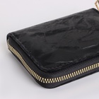 Кошелёк женский на молнии 11×2.5×9 см, однотонный, чёрный - Фото 3