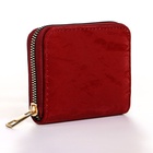 Кошелёк женский на молнии 11×2.5×9 см, однотонный, красный - Фото 5