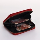 Кошелёк женский на молнии 11×2.5×9 см, однотонный, красный - Фото 2