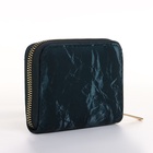 Кошелёк женский на молнии 11×2.5×9 см, однотонный, зелёный - Фото 4