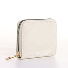 Кошелёк женский на молнии 11×2.5×9 см, однотонный, светло-бежевый - Фото 5