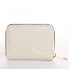 Кошелёк женский на молнии 11×2.5×9 см, однотонный, светло-бежевый - Фото 6