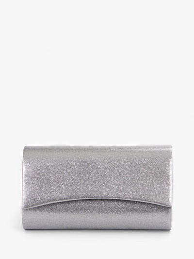 Сумка-клатч женская вечерняя на магните, на цепочке, мерцающая, серебристая