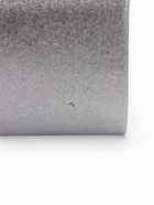 Сумка-клатч женская вечерняя на магните, на цепочке, мерцающая, серебристая - Фото 11