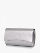 Сумка-клатч женская вечерняя на магните, на цепочке, мерцающая, серебристая - Фото 4